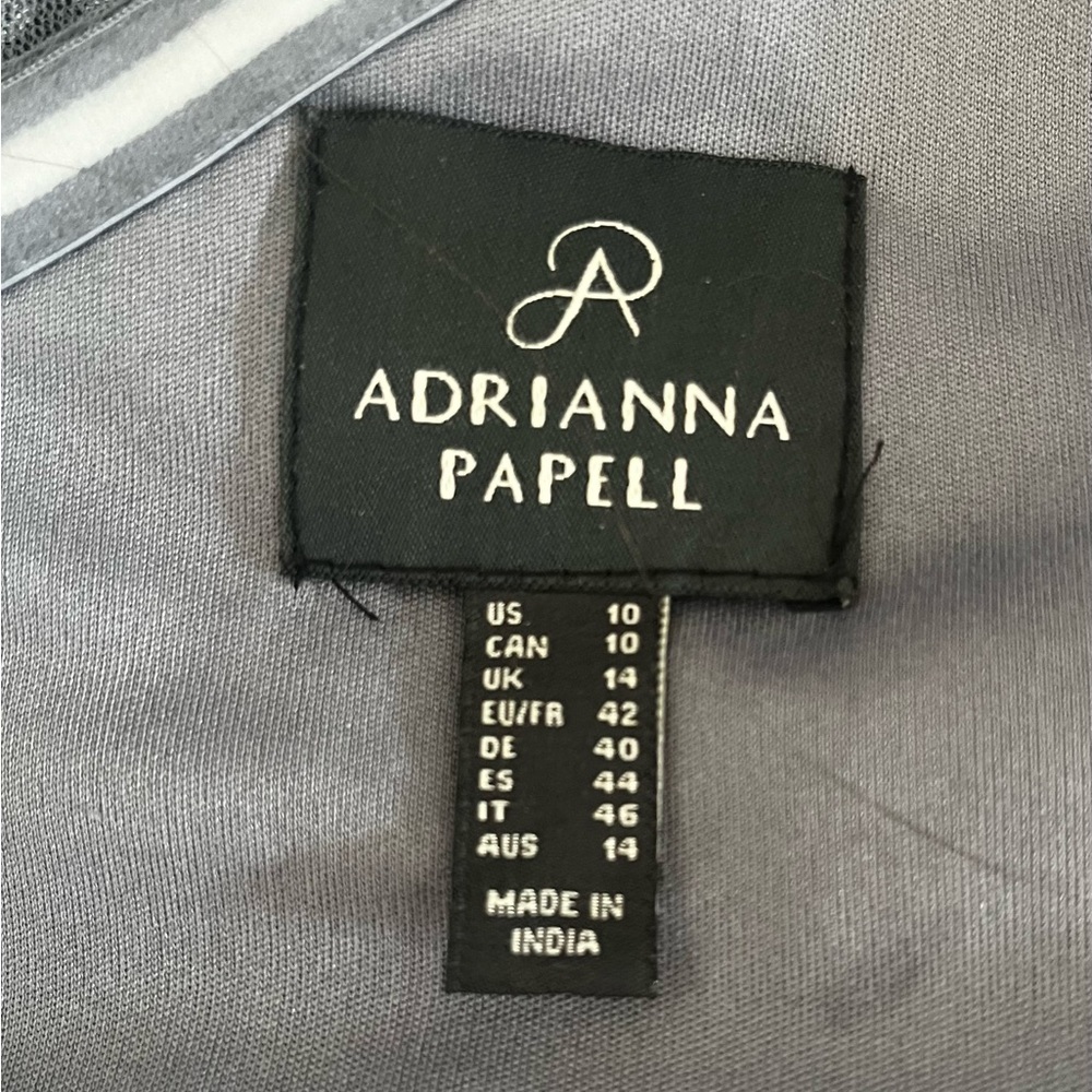 Adrianna Papell Embellished One Shoulder Gown - Picture 8 of 8